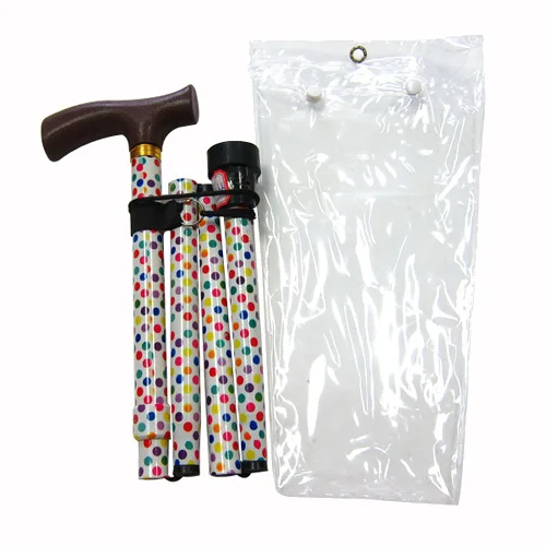 4 sections Aluminum Floral printing collapsable cane
