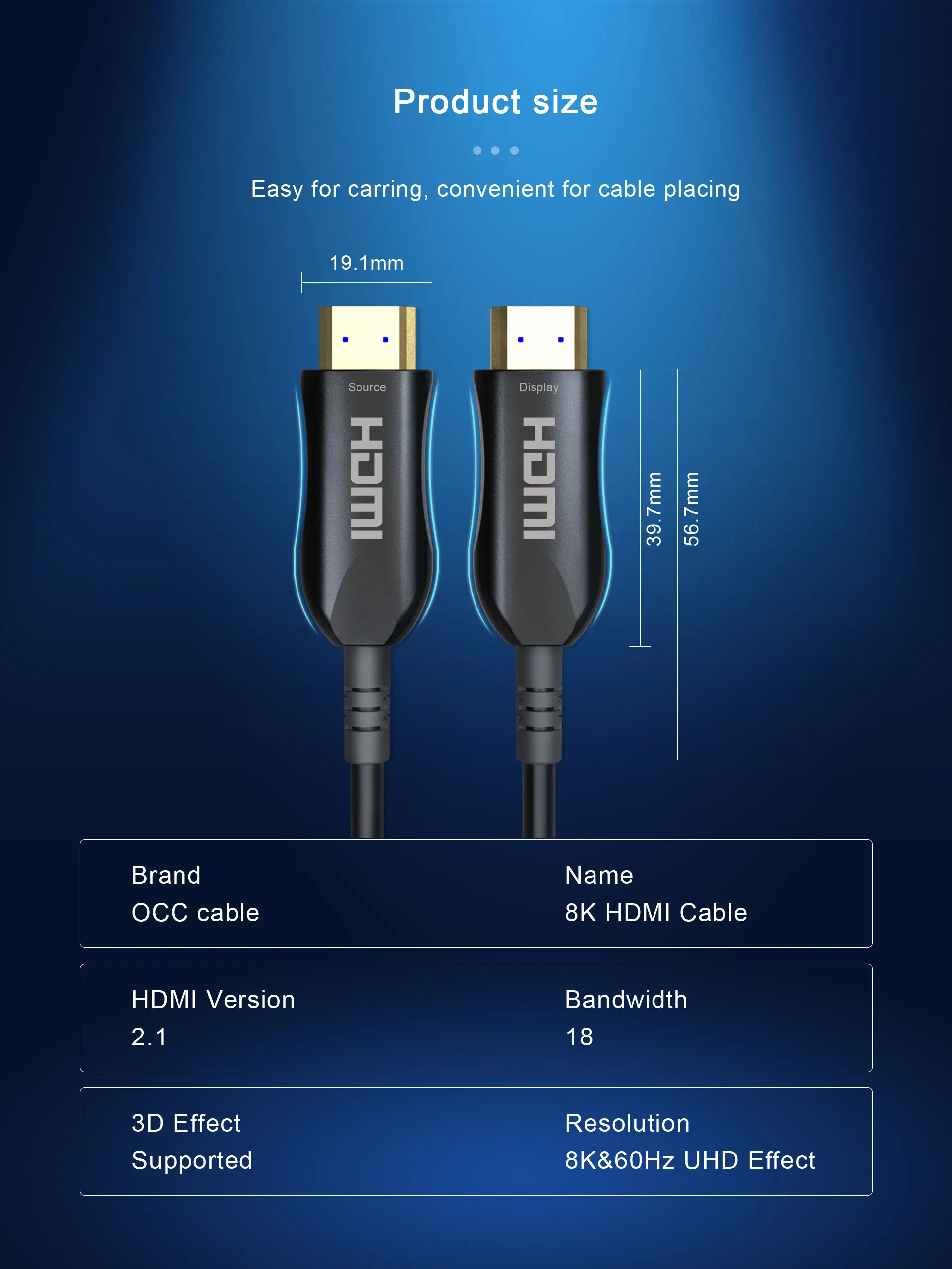  Супер ультра HDMI кабель 8K 21 48 Гбит/с активное оптоволокно