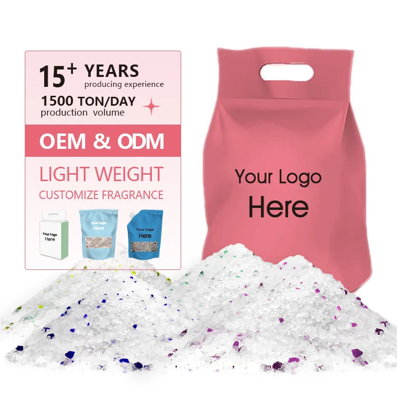 Fresh Micro Crystals Removes Odors Ouickly 99% Dust-free 1-8mm Non-Toxic Irregular Shape Silica Gel Crystal Cat Litter