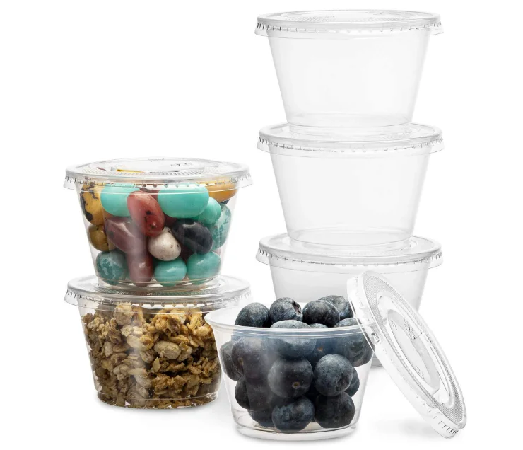 1 oz 2 oz Manufacturer Plastic Sauce Cup With Lid Jello Shot Cup