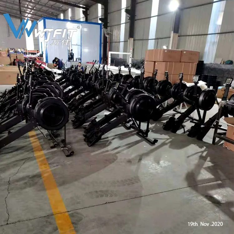 Indoor Equipment Gym Black LCD Display Monitor Heavy Duty Machine Power Rowing Air Rower