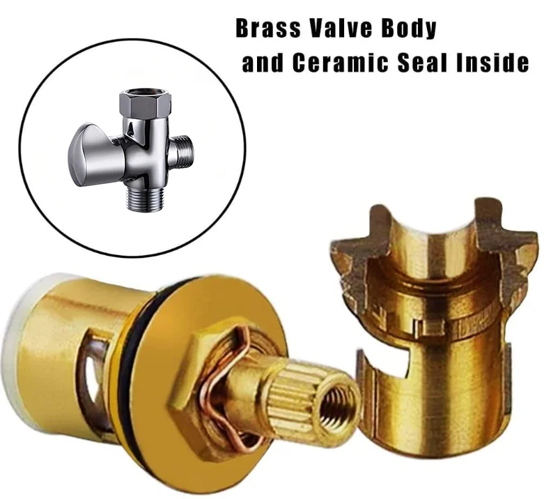 2020 New Arrivals Solid Brass Toilet Flow Switch for Water Pump Shower Valve with Divertert-adapter Bidet