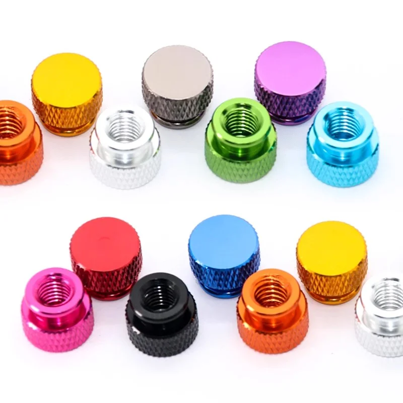 Colorful Aluminum Thumb Nut Flange Nut Step Flat Knurled Thumb Nut M3 M4 M5