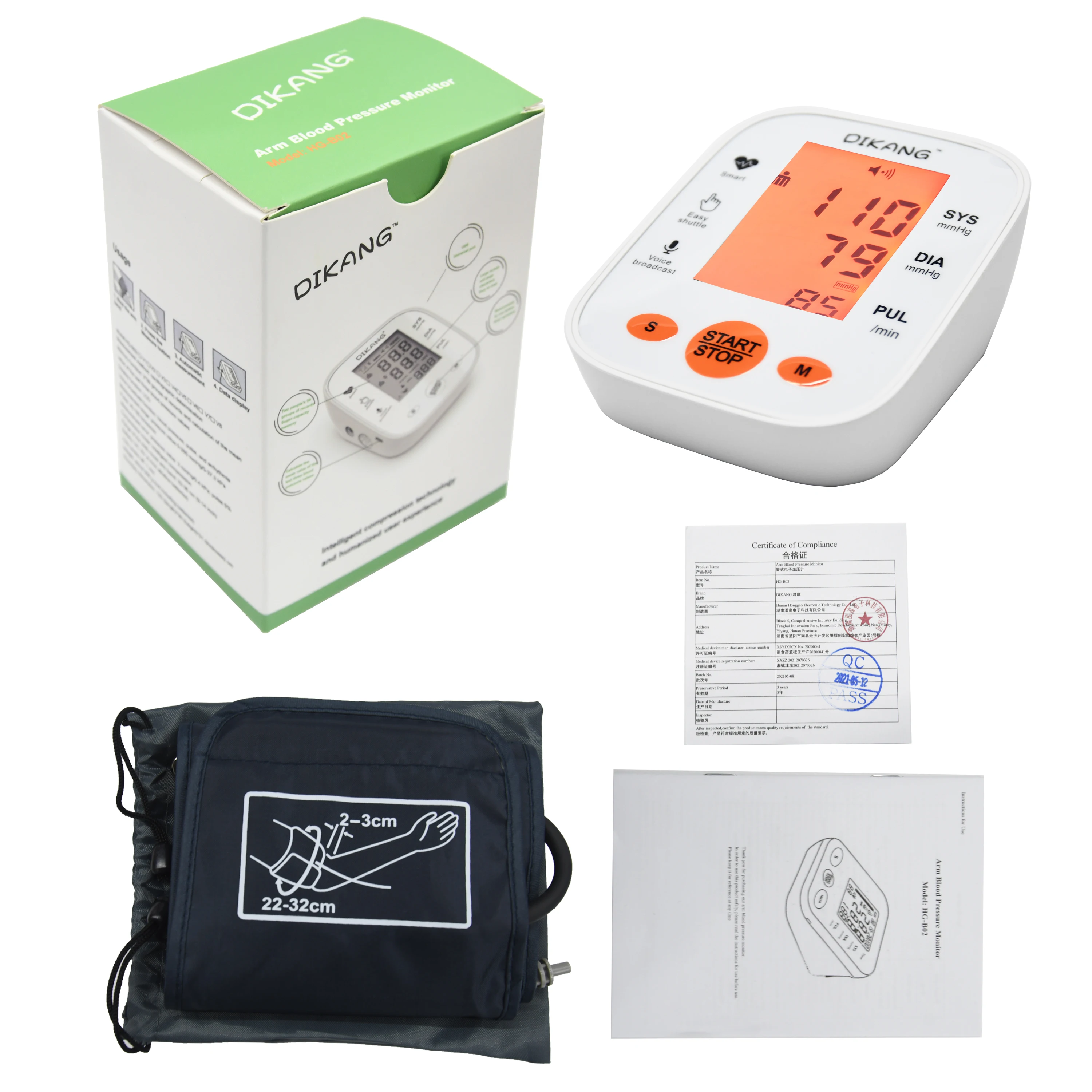 New Design Upper Arm Blood Pressure Monitor for Home Use Automatic Wide Range Cuff,wireless blood pressure monitor