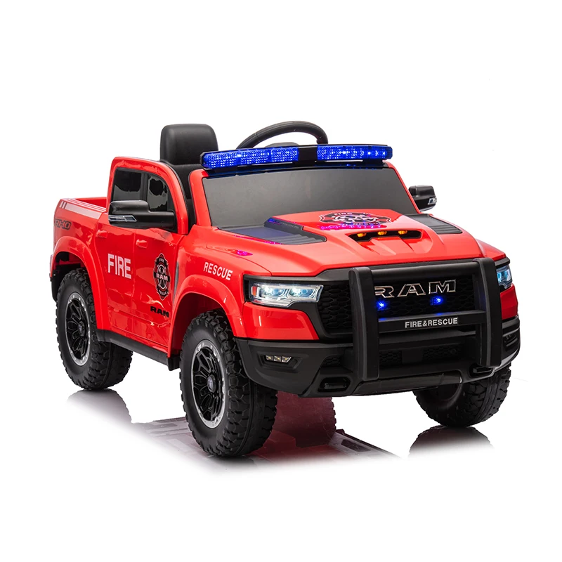 Licensed RAM 1500 RHO Fire Rescue Super Truck 12V Kids Ride On Car Electric Ride on Toy Car Electric Car For Kids to Drive