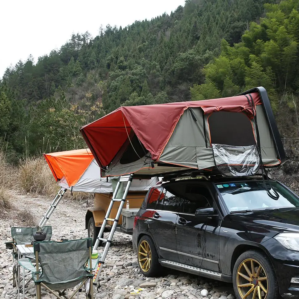 Outdoor Industry event inflatable tent caravan trailer travel car shade hard shell roof top tent