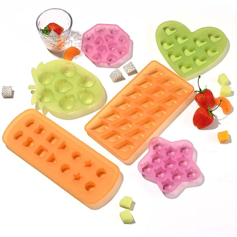 High Quality Customized Silicone Popsicle Mold Fruit Shapes Ice Cream Mold For Children