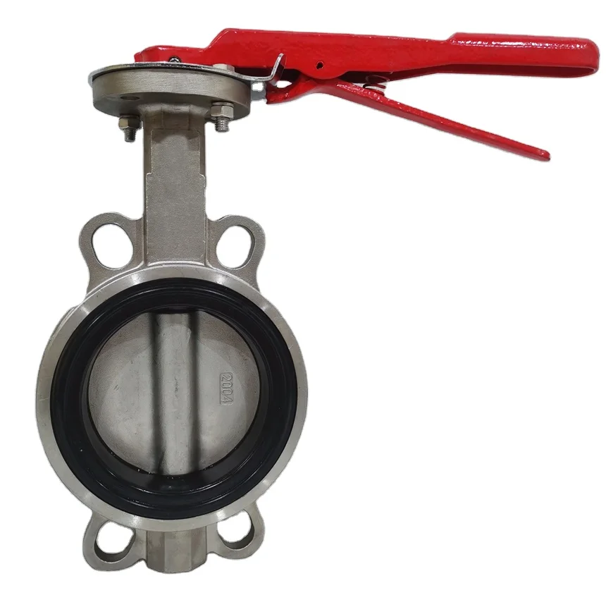 DN150 stainless steel CF8M /SS316 wafer butterfly valve PN10/16/class 150/10K EPDM rubber seat high quality manual operation