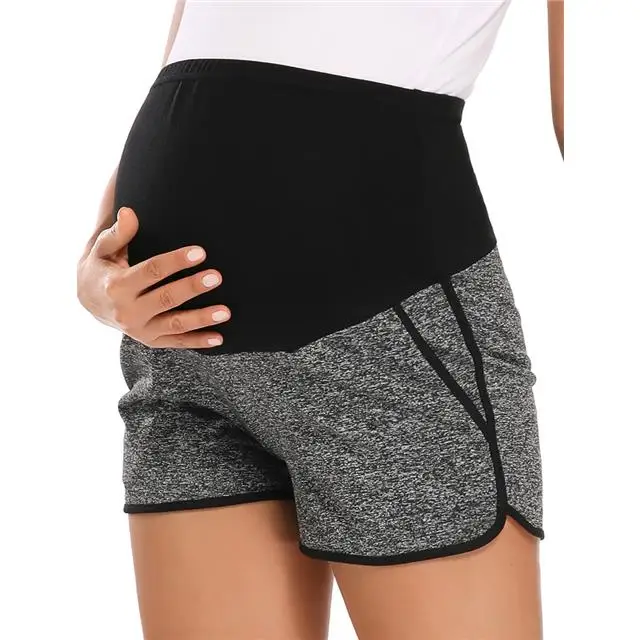 Customized Service Best Elastic Comfortable Summer Black Maternity Shorts