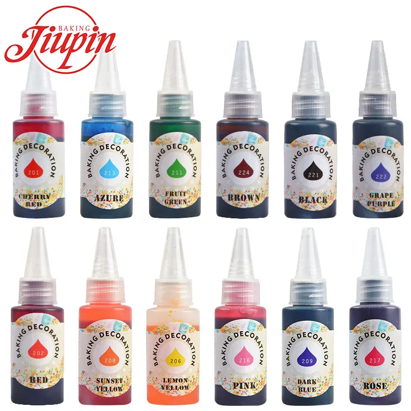 12 Colors Airbrush Food Color liquid Anthocyanin Food Color Upgraded Liquid Concentrated Icing Food Color Dye