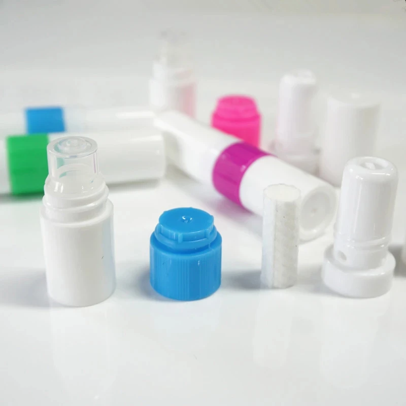 Wholesale 2 in 1 Blank Aromatic Refreshing Energy Stuffy Nose Relieve Aromatherapy Essential Oil Nasal Inhaler Stick