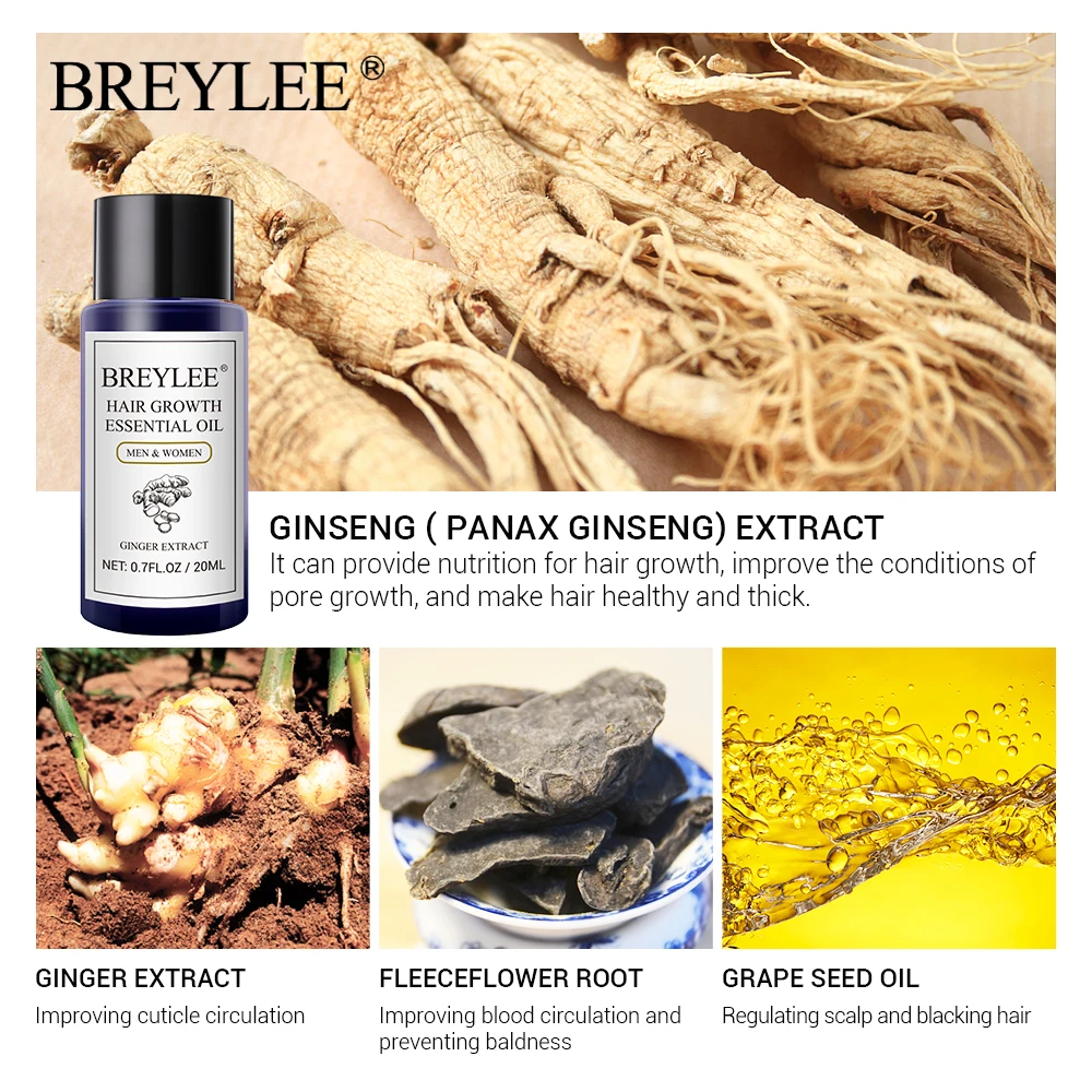 
Wholesale Best Quality Growth Hair Essential Oil For Long Hair Treatment 