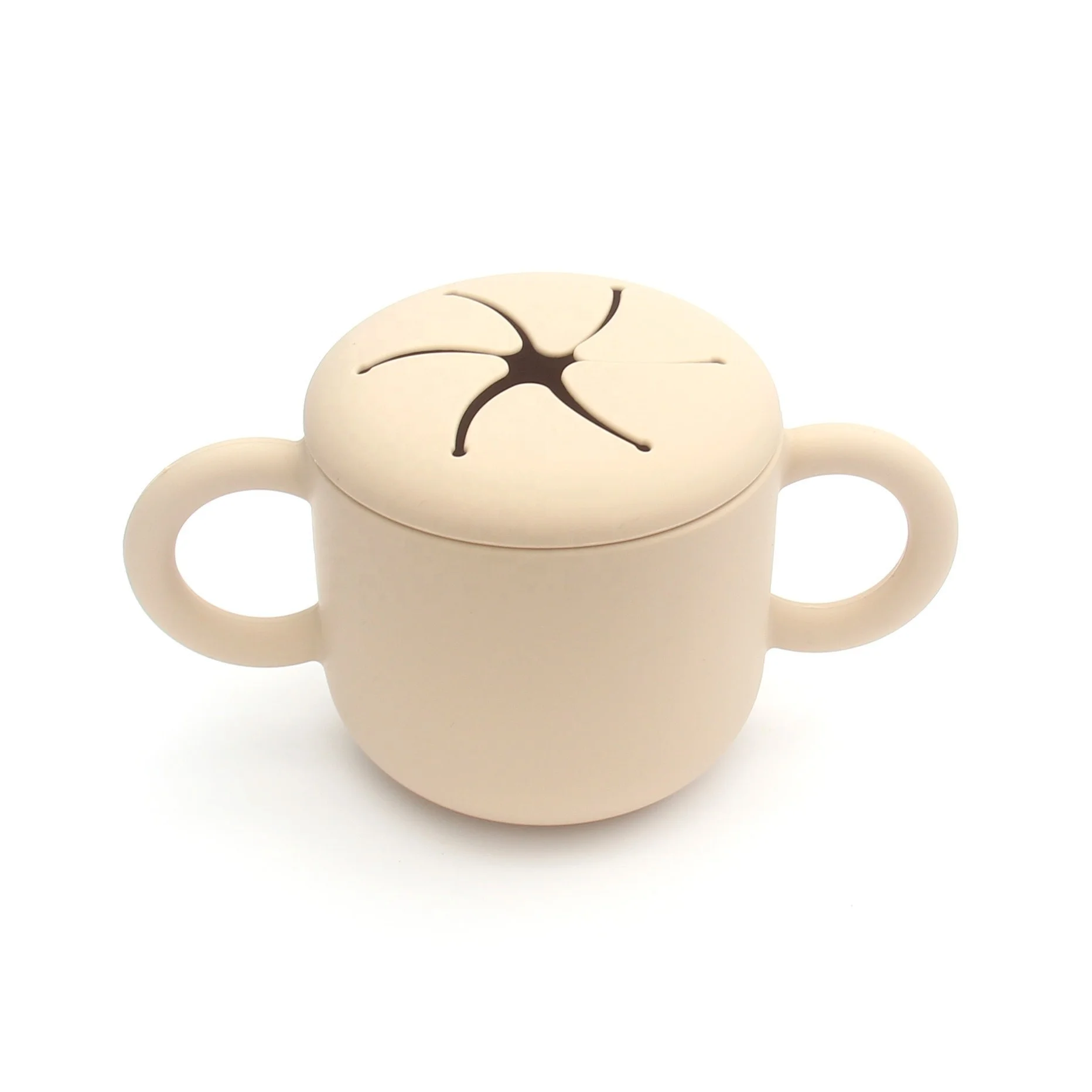 Kids Silicone Training Baby Sippy Cups for Baby Drinking with lids ODM OEM Snack Silicone Toddler Cup