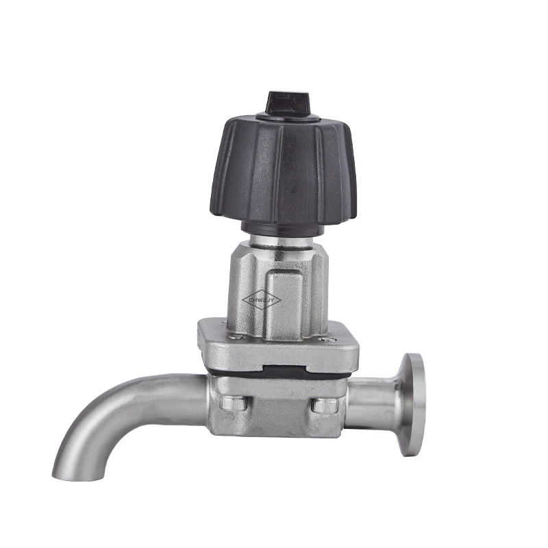 Sanitary stainless steel  manual diaphragm valve with long life membrane quick loading diaphragm valve