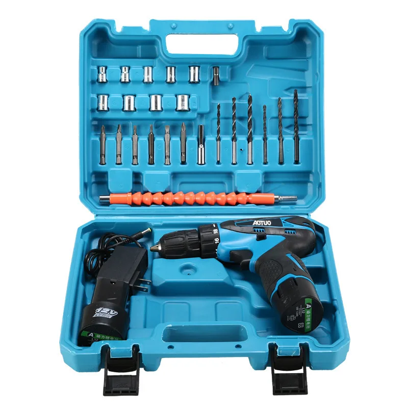 12V Multifunctional Industrial Cordless Power Drill Set Impact Electric Screwdriver Driver with Lithium Charging Wholesale