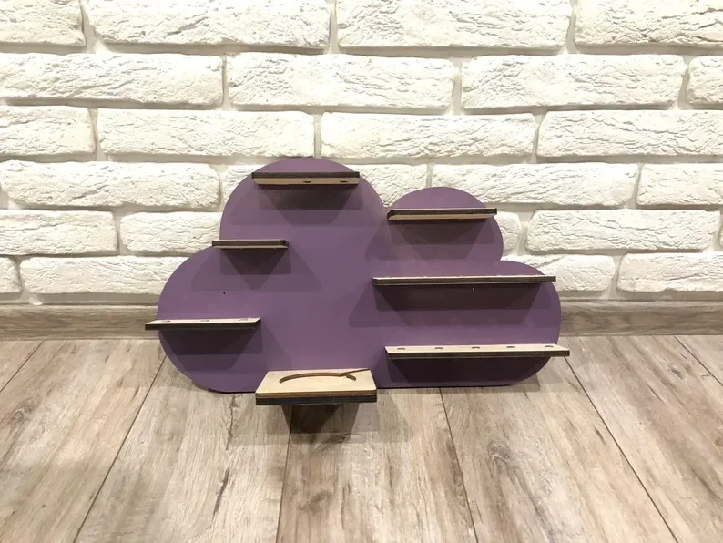 Tonie regal toy storage Plywood kids nursery furniture Toniebox cloud wood shelf