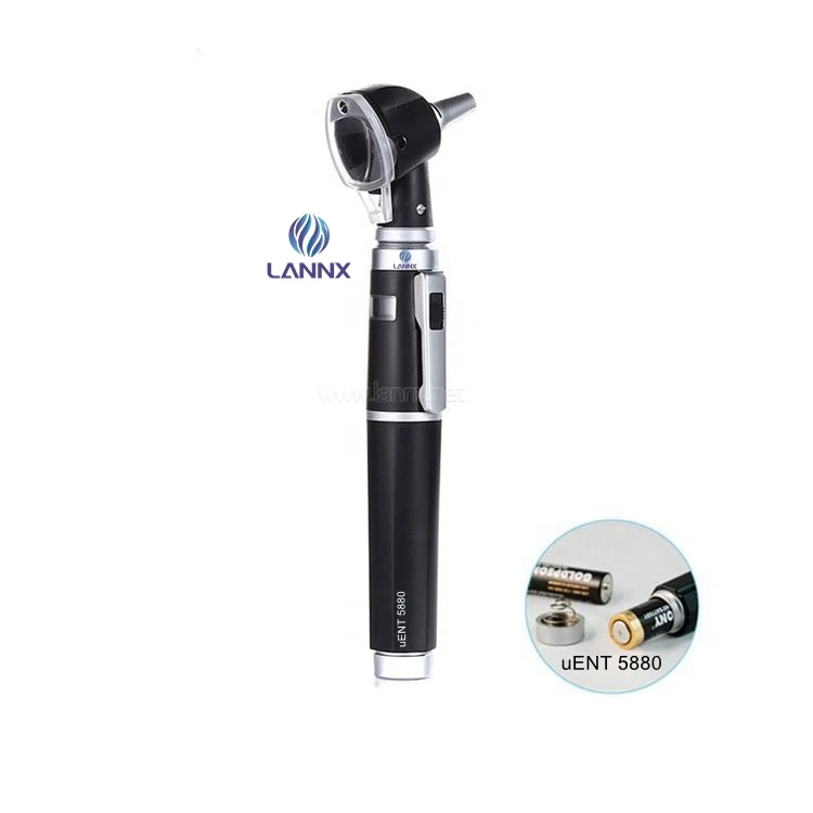 LANNX uENT 5880 Portable LED Medical ENT Diagnostic Ear Otoscopic Auriscope Otoscope Surgical Mini Handheld  otoscopes Set