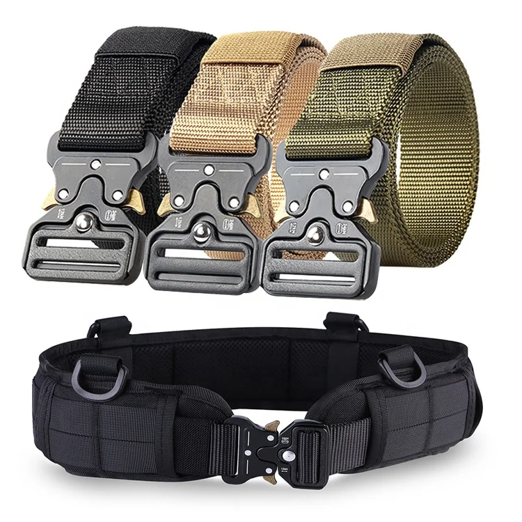 Custom Nylon holster tactical belt buckles belt Outdoor Belt Quick release Metal Buckle