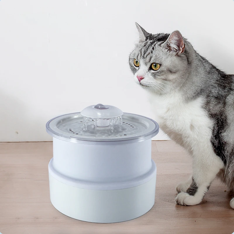 1.8L Automatic Pet Cat Water Fountain with LED Electric USB Dog Cat Pet Mute Drinker Feeder Bowl Pet Drinking Fountain Dispenser