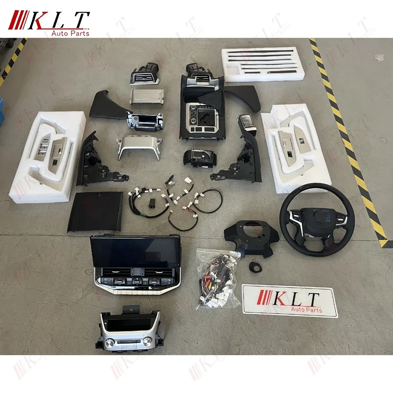 KLT Interior Kits For Land Cruiser 2008-2015 Upgrade 2016 Lc200 Dash Board Steering Wheel Interior Conversion
