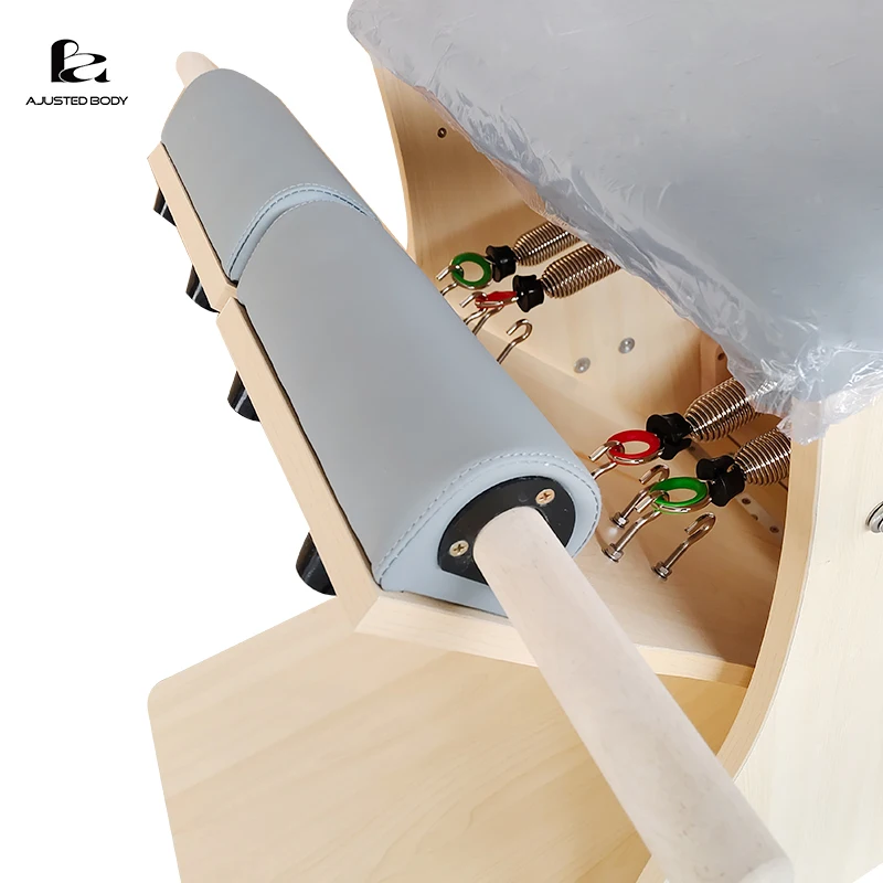 Wooden fitness stretching fitness equipment steady step chair maple wood Pilates chair stepping chair training core strength