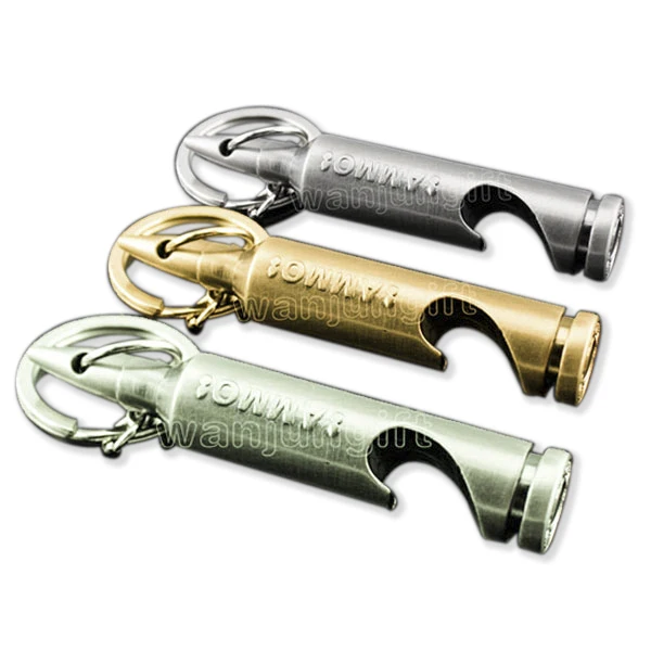factory custom 50 caliber bullet shape keychain bottle opener
