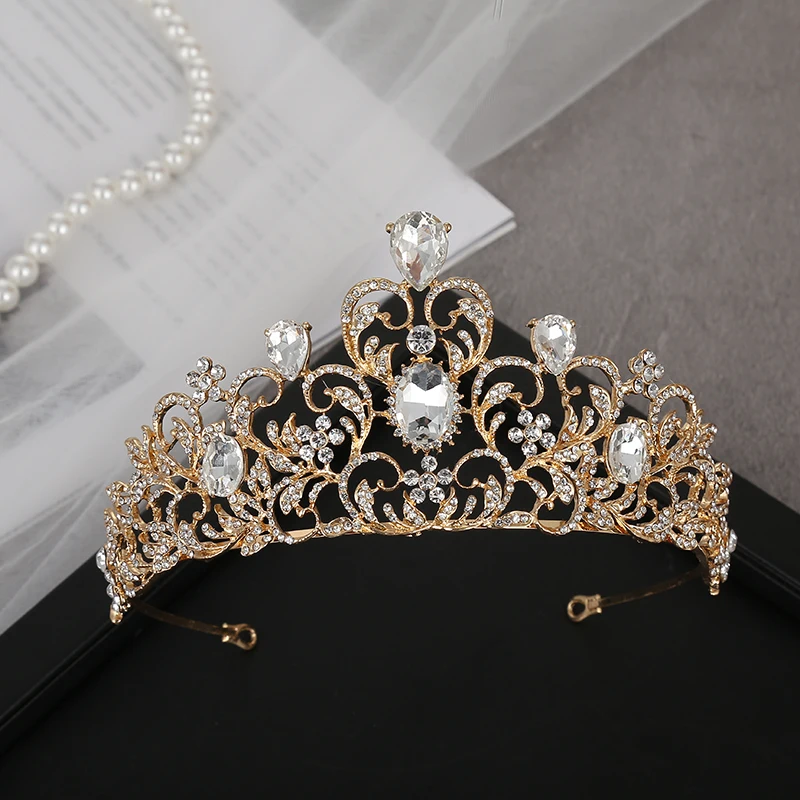 Queen Head Jewelry Wholesale Tiaras Rhinestone Hair accessories wedding shining Bridal zircon crown