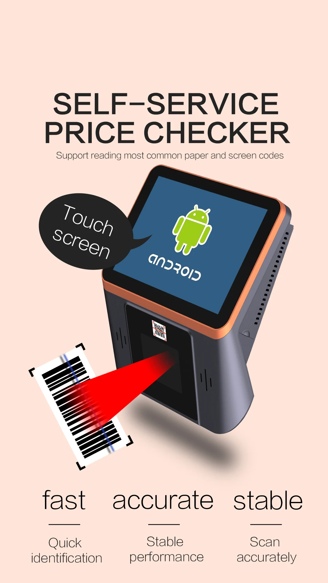 good price 8 inch android price checker pos all in one pc