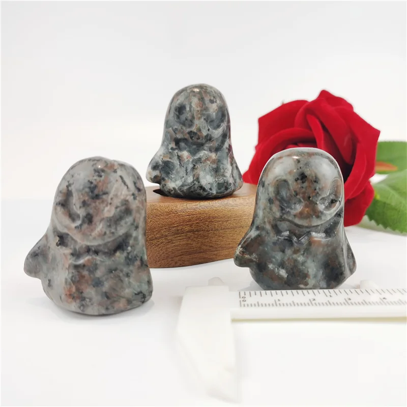 Natural Crystal Healing Stones Hand Carving Folk Crafts Crystal Yooperlite Ghost