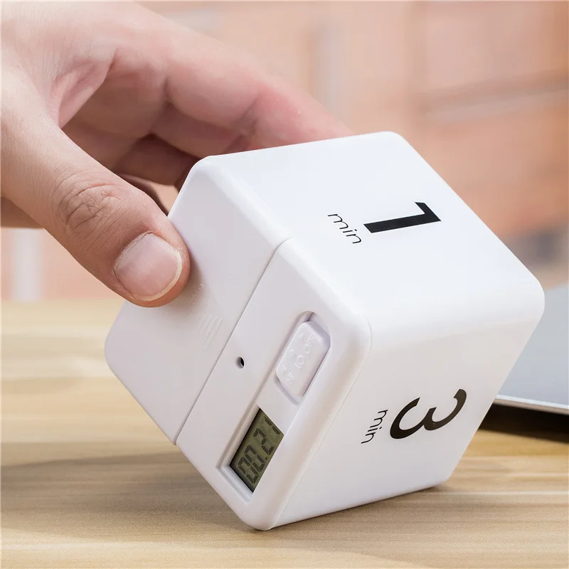 Factory Price Lovely Kitchen Mechanical Countdown Cube Timer Digital Cube Desk Timer