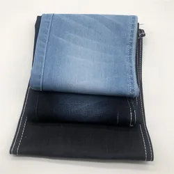 9.25oz blue black col cotton sorbtek repreve stretch denim fabric 8300 meters in stock