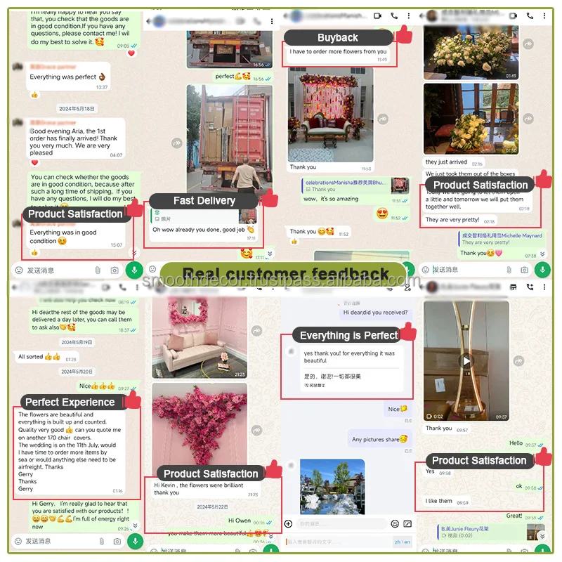 SMOOTH Pink Artificial Flower Garland  Competitive Price Flower Garland for Decoration