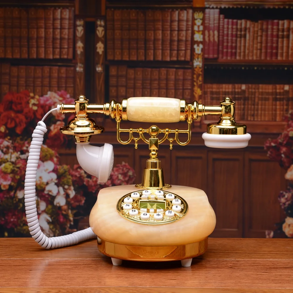 Vintage Telephone Push Button Old Desk Phone