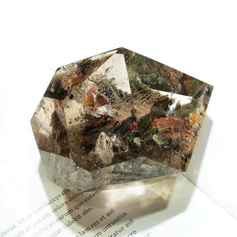 Высококачественная натуральная садовая кварцевая Phantom Reiki Crystal tower Кварцевая исцеляющая кристальная башня