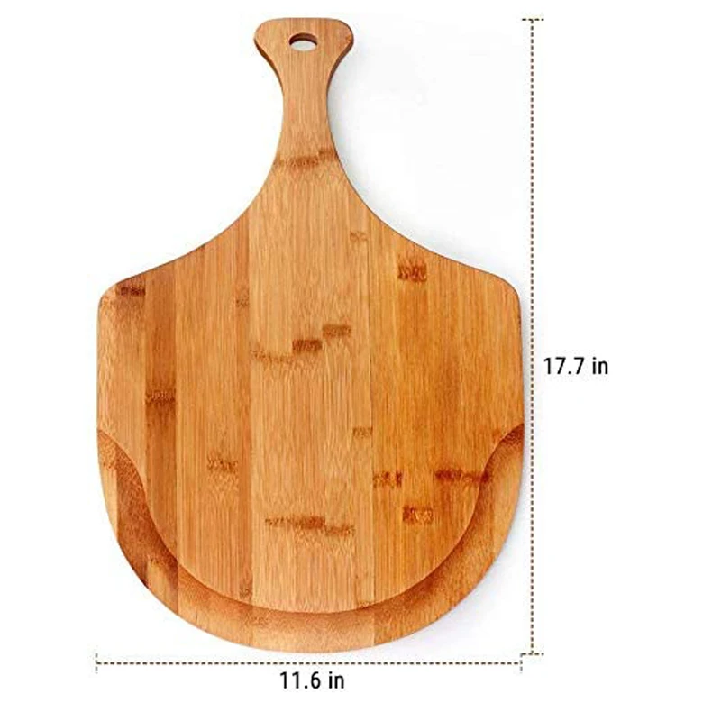 Pizza Peel Premium Natural Bamboo Pizza Board Bamboo Pizza Peel with Handle