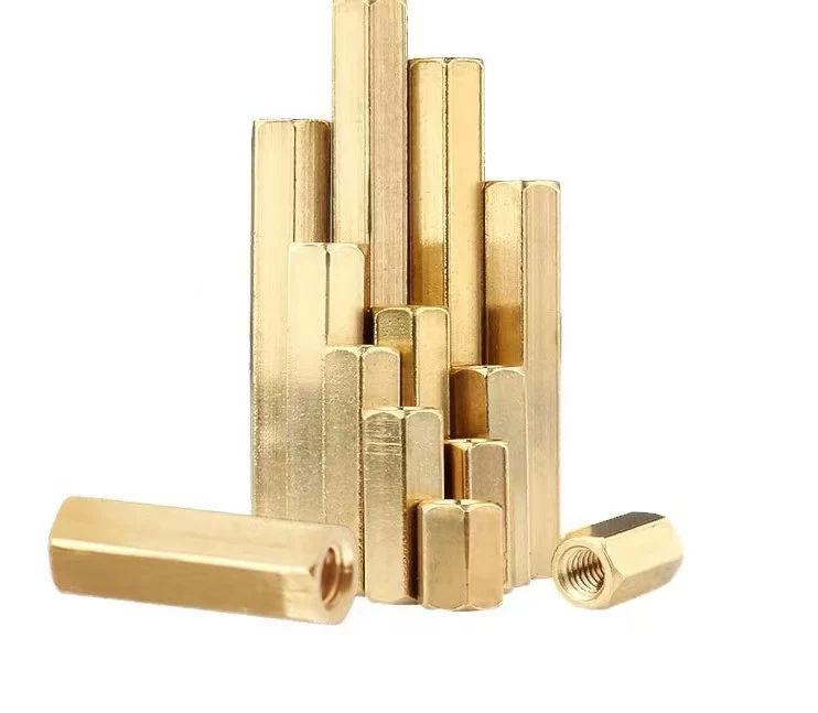 Double-pass Hexagonal Column Stainless Steel Purecopper Brass Zinc Plated Male Female Thread Spacer Pcb Cylinder Hex Standoffs