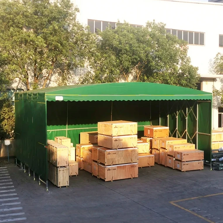 Youya High Quality Push And Pull Folding Garage Carport Warehouse Tent Waterproof Car Wash Tent Movable Parking Tent