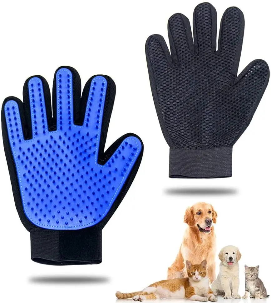 
Pet Cleaning Grooming Gloves Gentle Deshedding Brash Glove Pet hair remove glove 