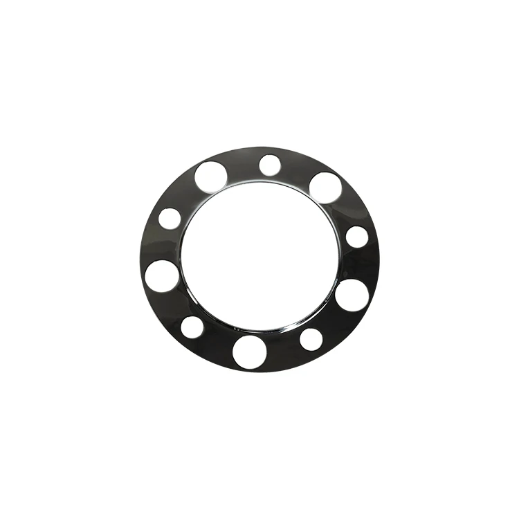 Ninetin Truxpro Chrome 3 Pieces Rear Axle Cover 285mm Bolt Circle with Beauty Ring Bolt On Style for Universal American Trucks