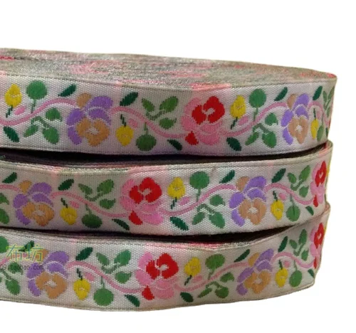 Wholesale cheap price flower design high quality lace ribbon embroidery EL005