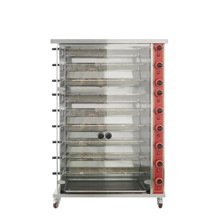 
Электрический вращающийся гриль для курицы, духовка для обжарки 45 куриц 