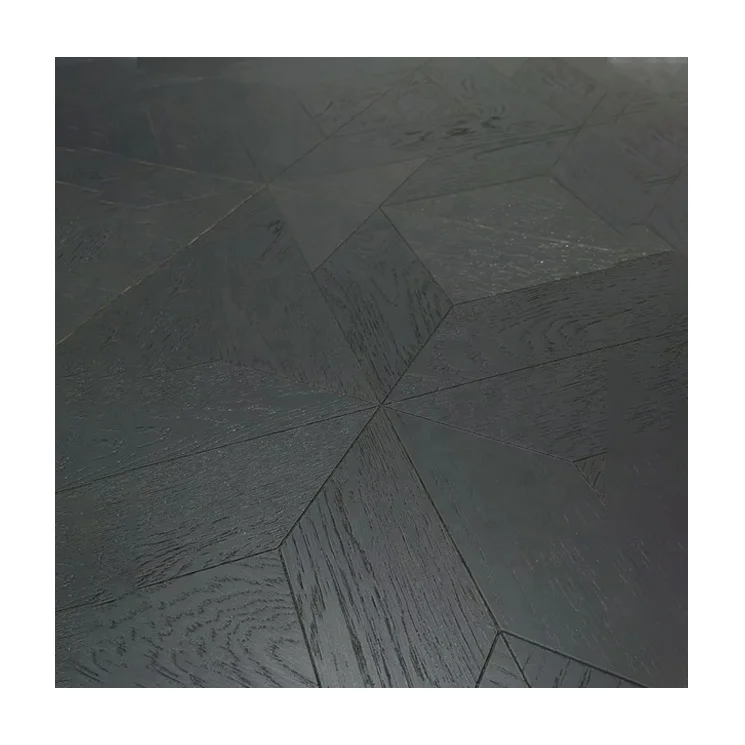 Black Color Art Parquet Flooring Solid Wood Flooring