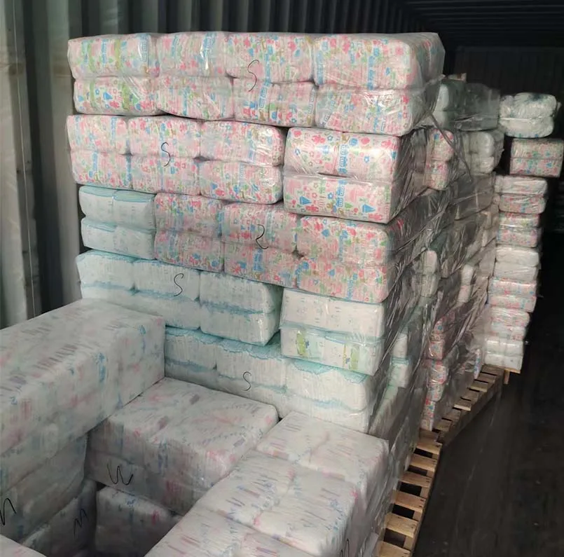 stock lot  Baby Diaper grade a first-class grade baby diapers export to africa