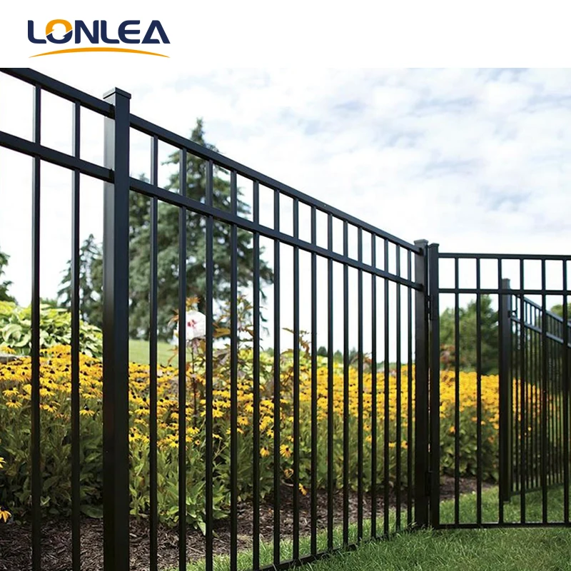 China Hot Sale Black Garden Fence Aluminum Fence Panels