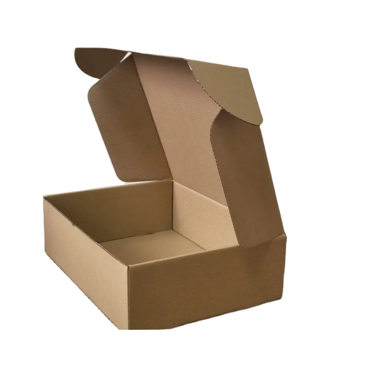 Custom Logo Kraft Paper Flip-Top Shoe Box Recyclable Corrugated Printing Paper Sneaker Shoe Box