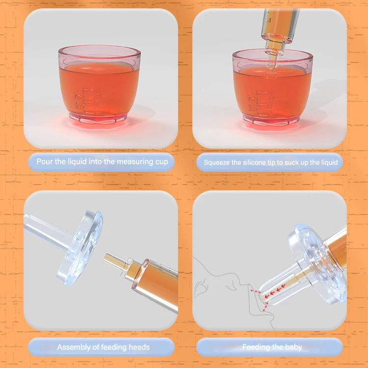 New baby medicine feeder syringe feeder Baby anti-choking medicine feederPill taking and drinking dropper medicine dispenser