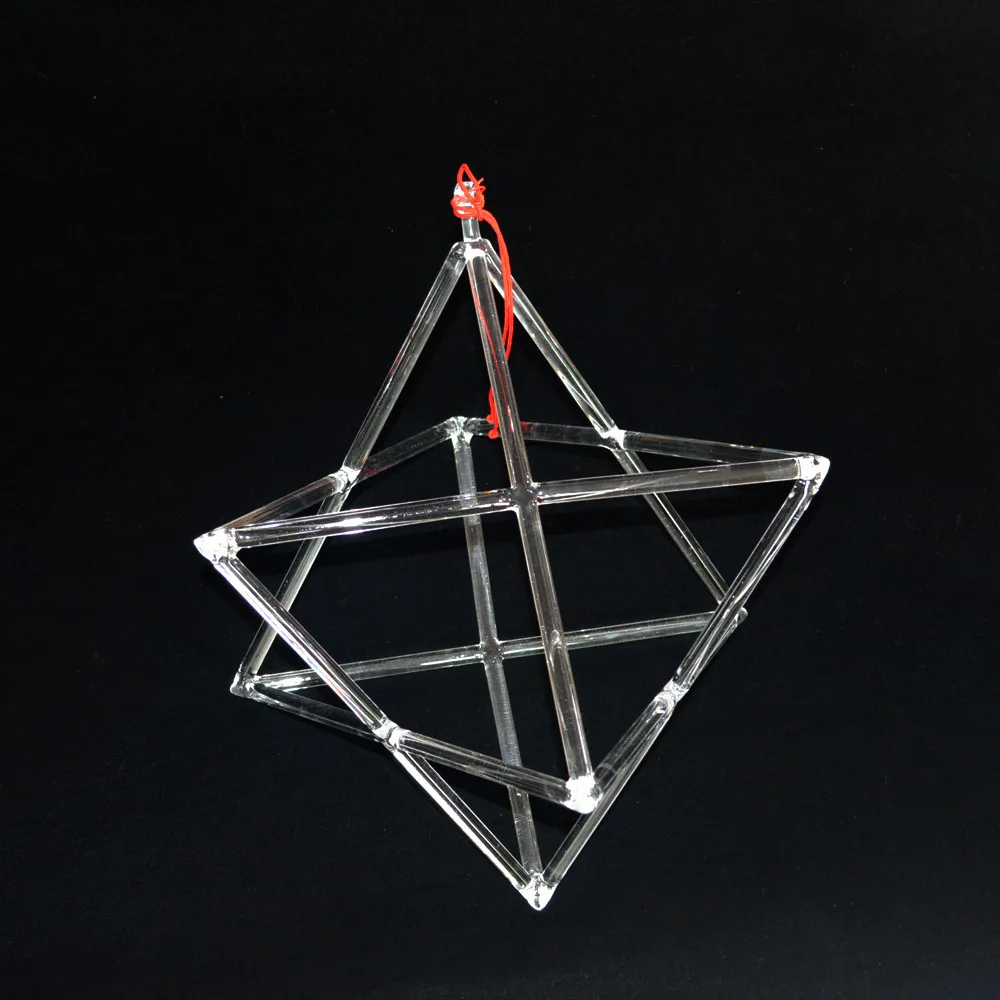 Кв 5 '- 12' прозрачная кварцевая Хрустальная Поющая чакра Меркаба Звездная Пирамида