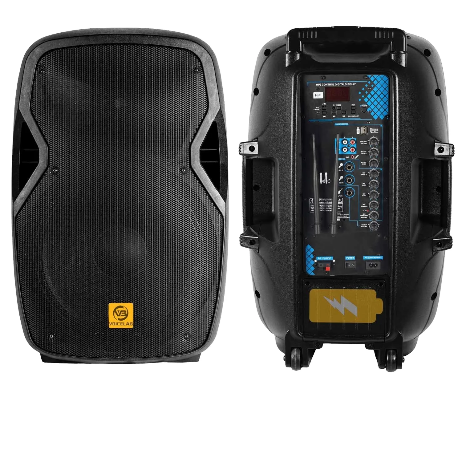 Новый! ELB15-DM100A2U7 15 дюймов Пластиковые Колонки профессиональный усилитель аудио портативный динамик коробка