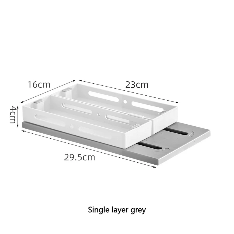 Multi-Function Cupboard wall mounted shelf rotating spice bottle rack expendable pull down Rotating spcie rack organizer