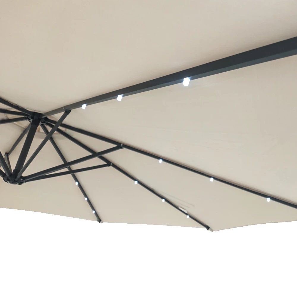 Garden Patio Restaurant Cafe Hotel Sun Led Patio Umbrella Foldable LED Parasol